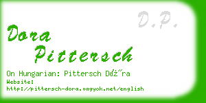 dora pittersch business card